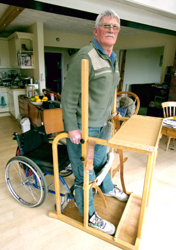 John Cann Spinal Cord Injured Using Inclined bed Therapy