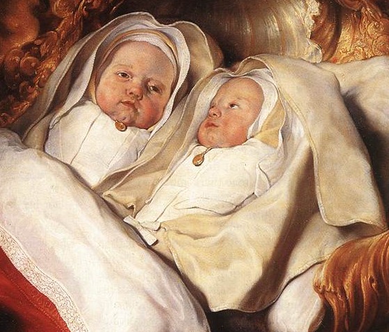 twins de bray salomon de bray sitting up in bed 1646